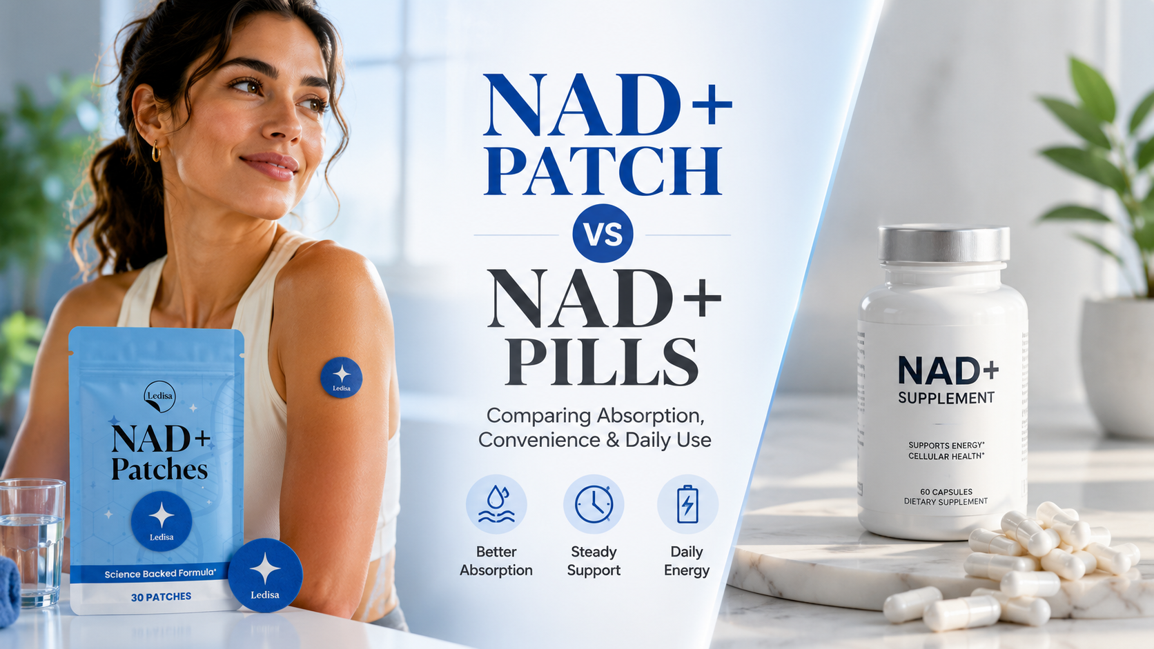 NAD+ Patch vs NAD+ Pills: Which Delivers Better Results? | Ledisa